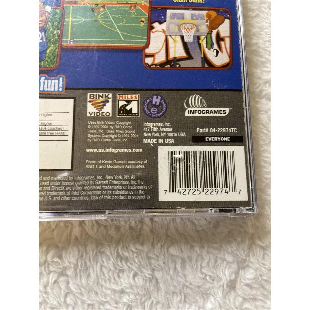 Backyard Basketball PC CD ROM Game Win Mac Infogames 2001 Vtg USA